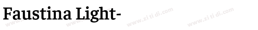 Faustina Light字体转换